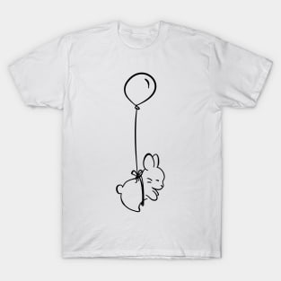 Bunny Rabbit Balloon Love Cute Gift Bunnies Pet Mom Happy T-Shirt